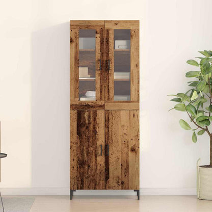 Highboard 69.5x34x180 cm Engineered Wood 2 Doors Old wood