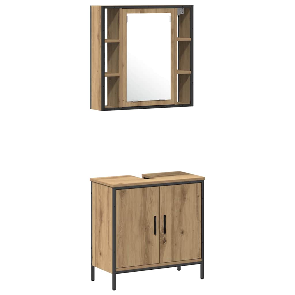 Bathroom Cabinet Engineered Wood Artisan oak