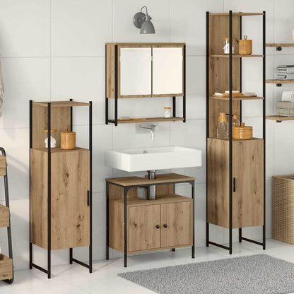 Bathroom Furniture Set 4 pcs Engineered Wood Artisan oak