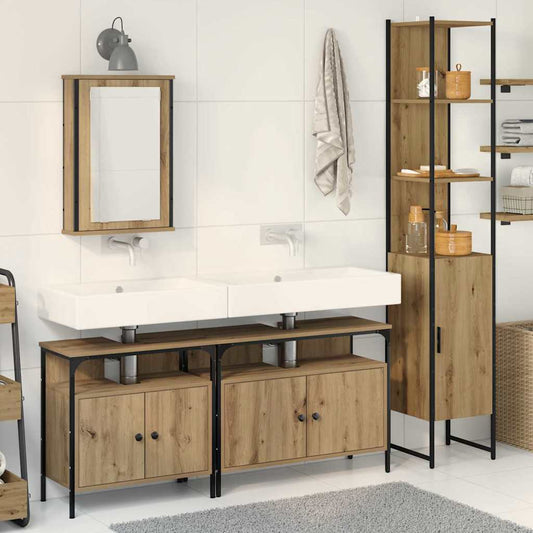 Bathroom Furniture Set 4 pcs Engineered Wood Artisan oak