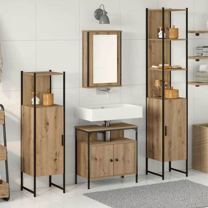 Bathroom Furniture Set 4 pcs Engineered Wood Artisan oak