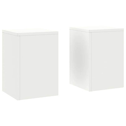 Plant Stand 30 x 30 x 40 cm Steel White 2x (24 x 24 x 35 cm)