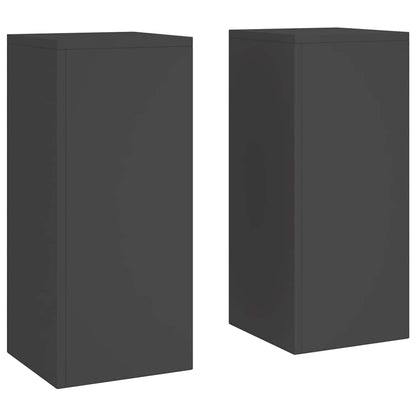 Plant Stand 30 x 30 x 40 cm Steel Black 2x (24 x 24 x 55 cm)