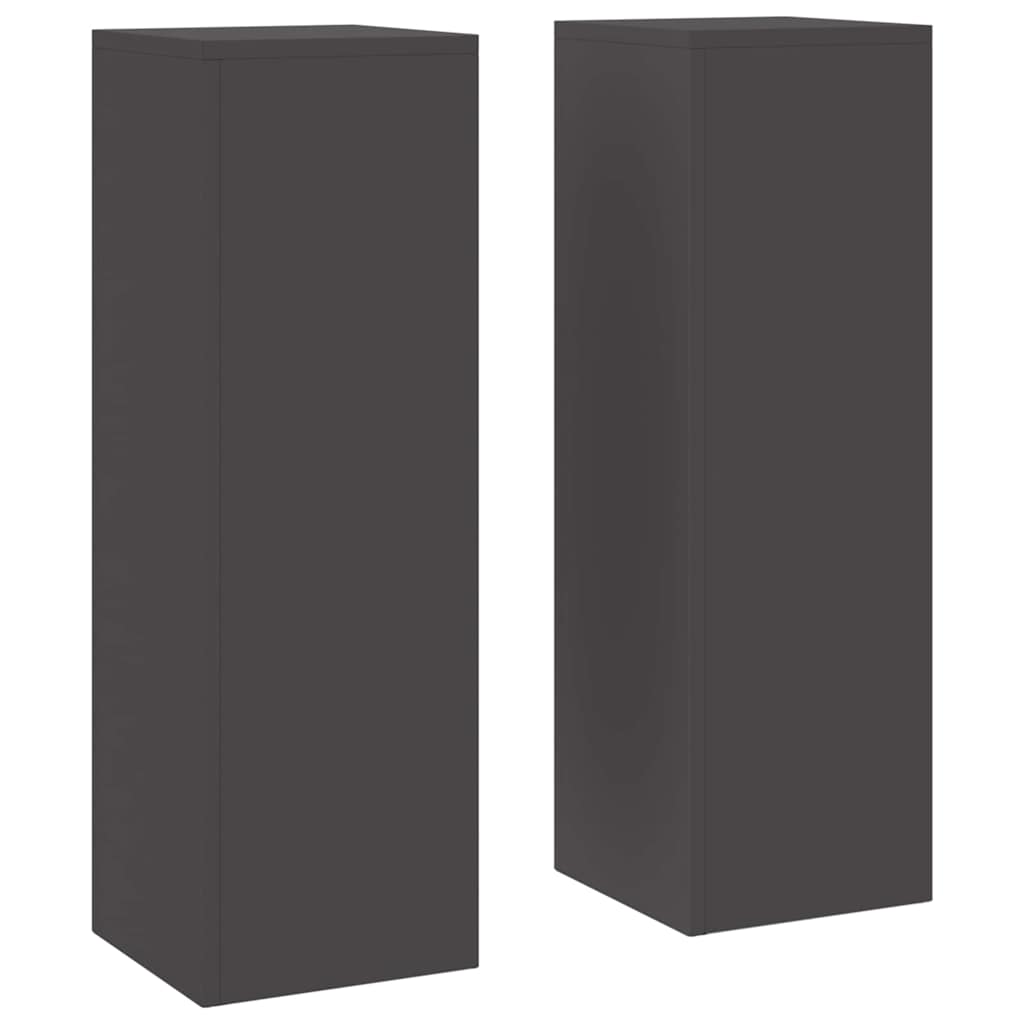 Plant Stand 30 x 30 x 40 cm Steel Black 2x (24 x 24 x 75 cm)