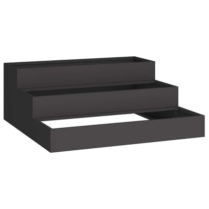 vidaXL Garden Planter Black 90 x 90 x 35 cm Cold-rolled Steel 2