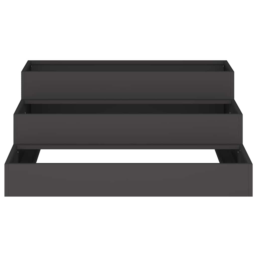 vidaXL Garden Planter Black 90 x 90 x 35 cm Cold-rolled Steel 6