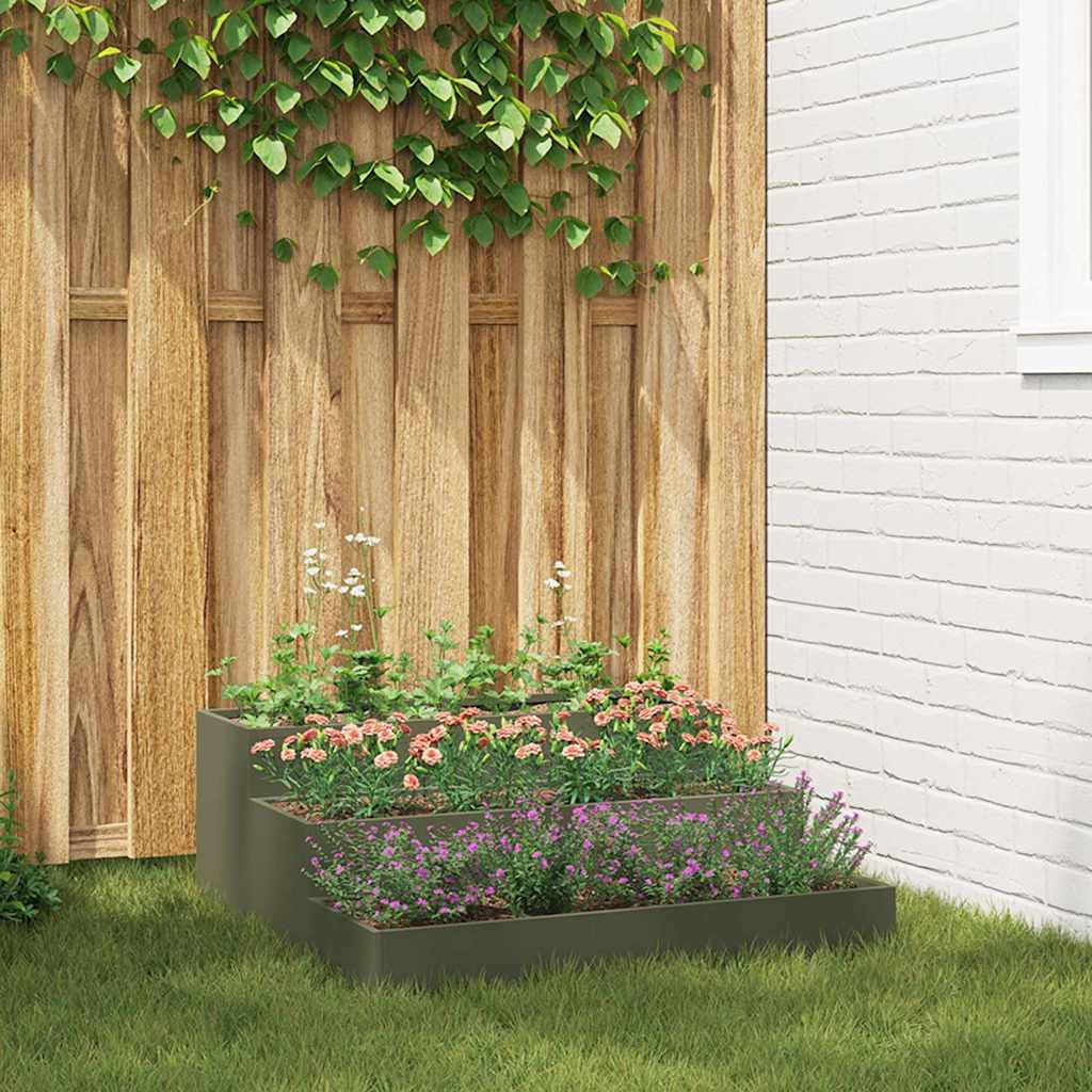 vidaXL Garden Planter 90 x 90 x 35 cm Cold-rolled Steel