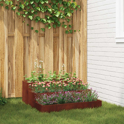 vidaXL Garden Planter 90 x 90 x 35 cm Cold-rolled Steel