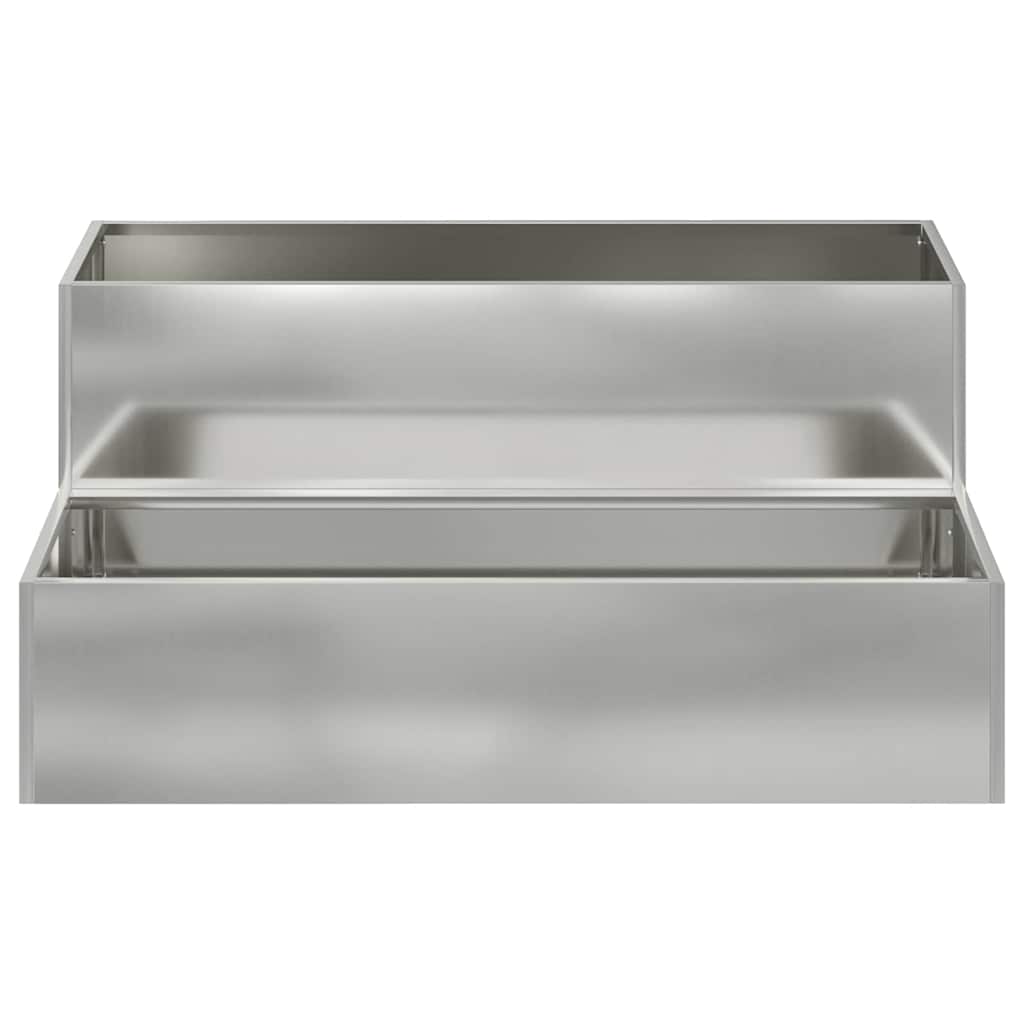 vidaXL Garden Planter Silver 100 x 60 x 45 cm Galvanised Steel 6