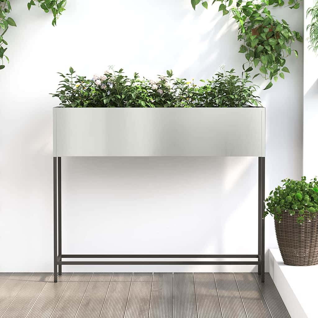 Raised Garden Planter Steel Galvanized steel 100 cm 82 cm