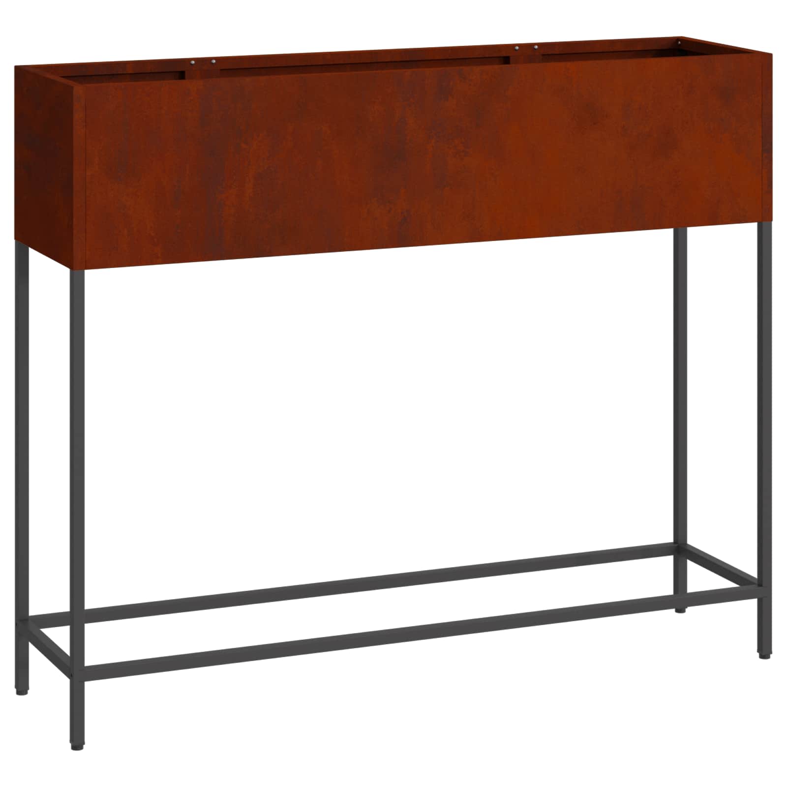 vidaXL Raised Garden Planter Rusty 100 x 26 x 82 cm Weathering Steel 2