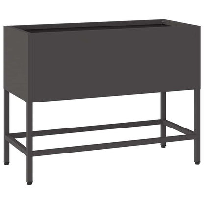 vidaXL Raised Garden Planter Black 60 x 26 x 45 cm Steel 2