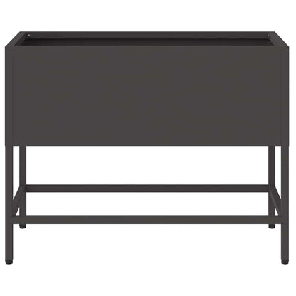 vidaXL Raised Garden Planter Black 60 x 26 x 45 cm Steel 5