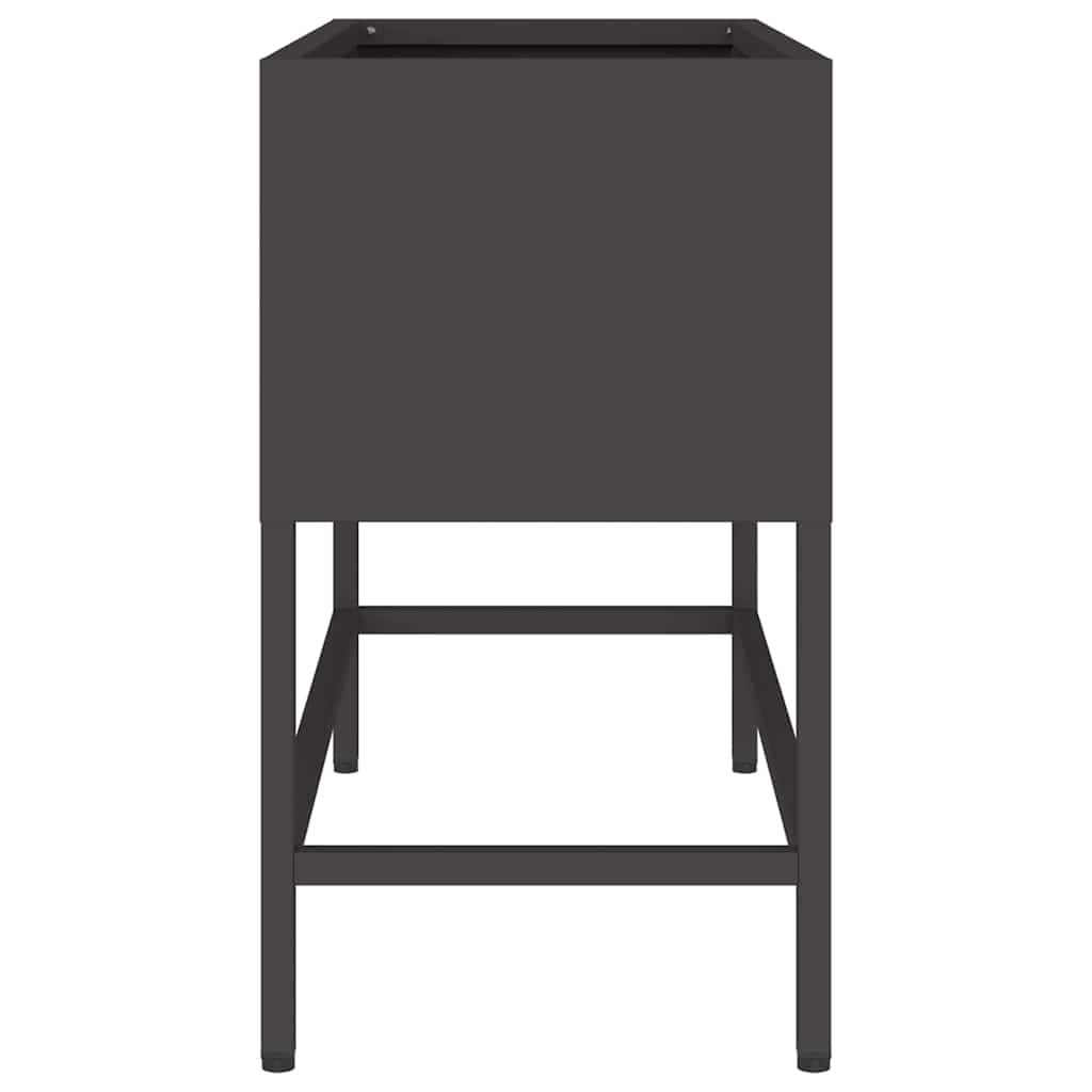vidaXL Raised Garden Planter Black 60 x 26 x 45 cm Steel 6