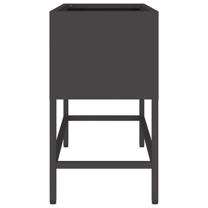 vidaXL Raised Garden Planter Black 60 x 26 x 45 cm Steel 6