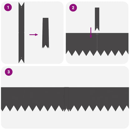 vidaXL Lawn Edging 10 pcs 100 x 0.05 x 20 cm Cold Rolled Steel Black 5