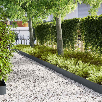 vidaXL Lawn Edging 10 pcs 100 x 0.05 x 20 cm Cold Rolled Steel 1