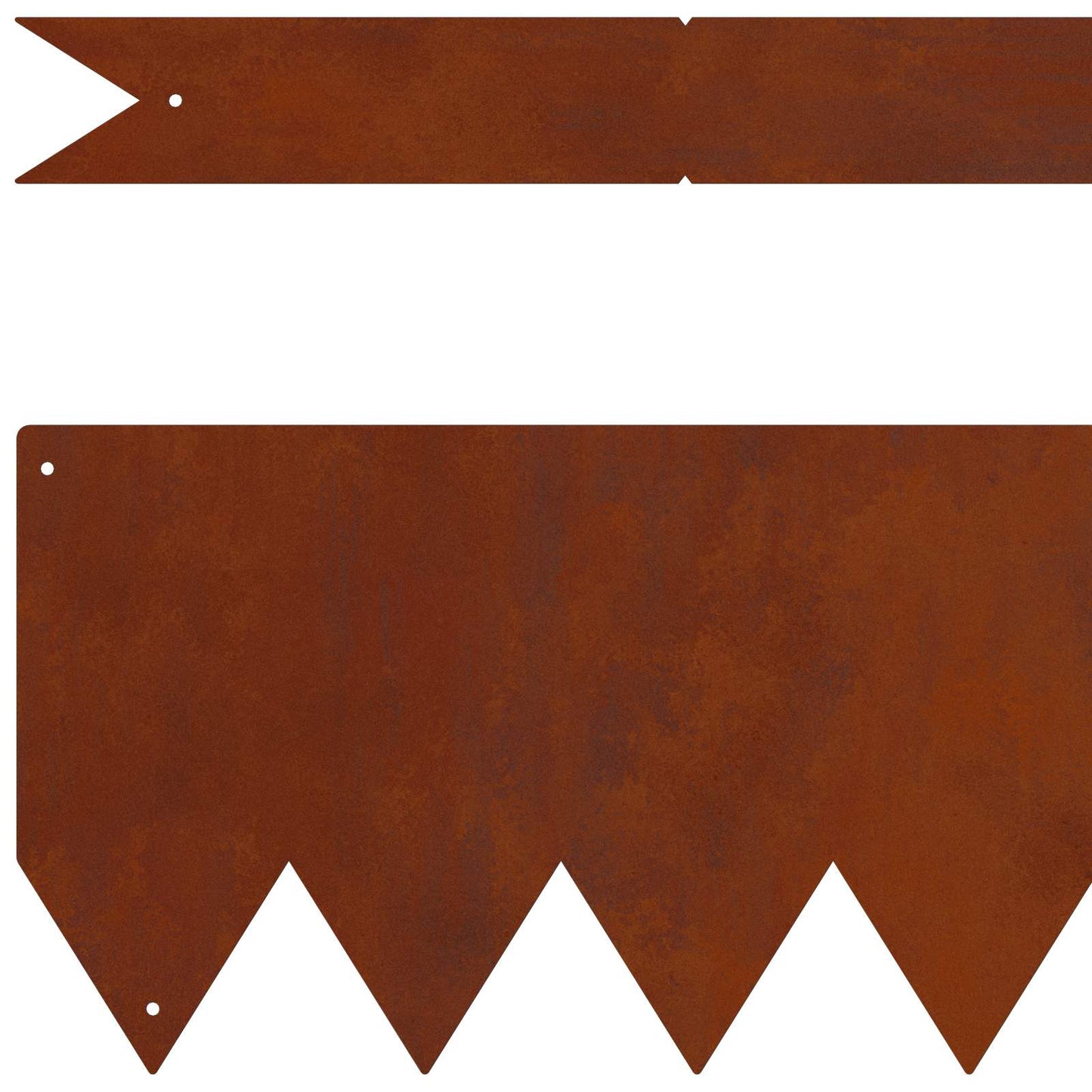vidaXL Lawn Edging 10 pcs 100 x 0.05 x 20 cm Rusty 5