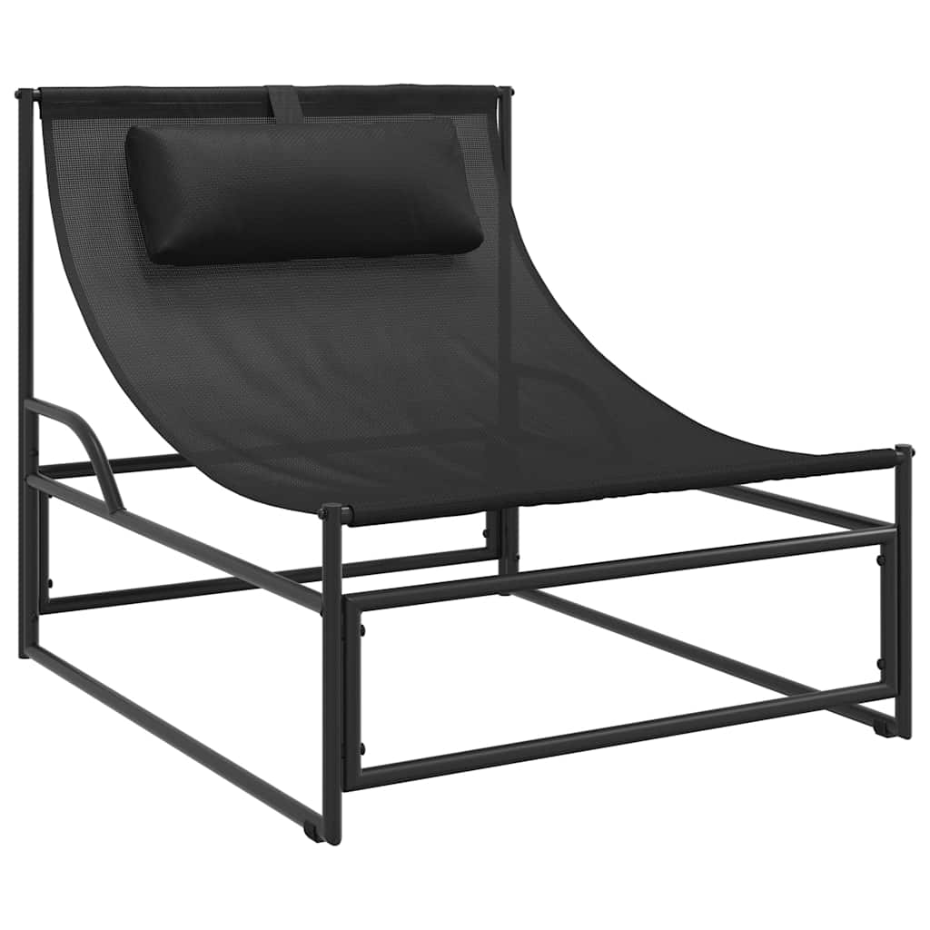 vidaXL Garden Lounger Chair Anthracite 87x74x73 cm Steel and Textilene 2