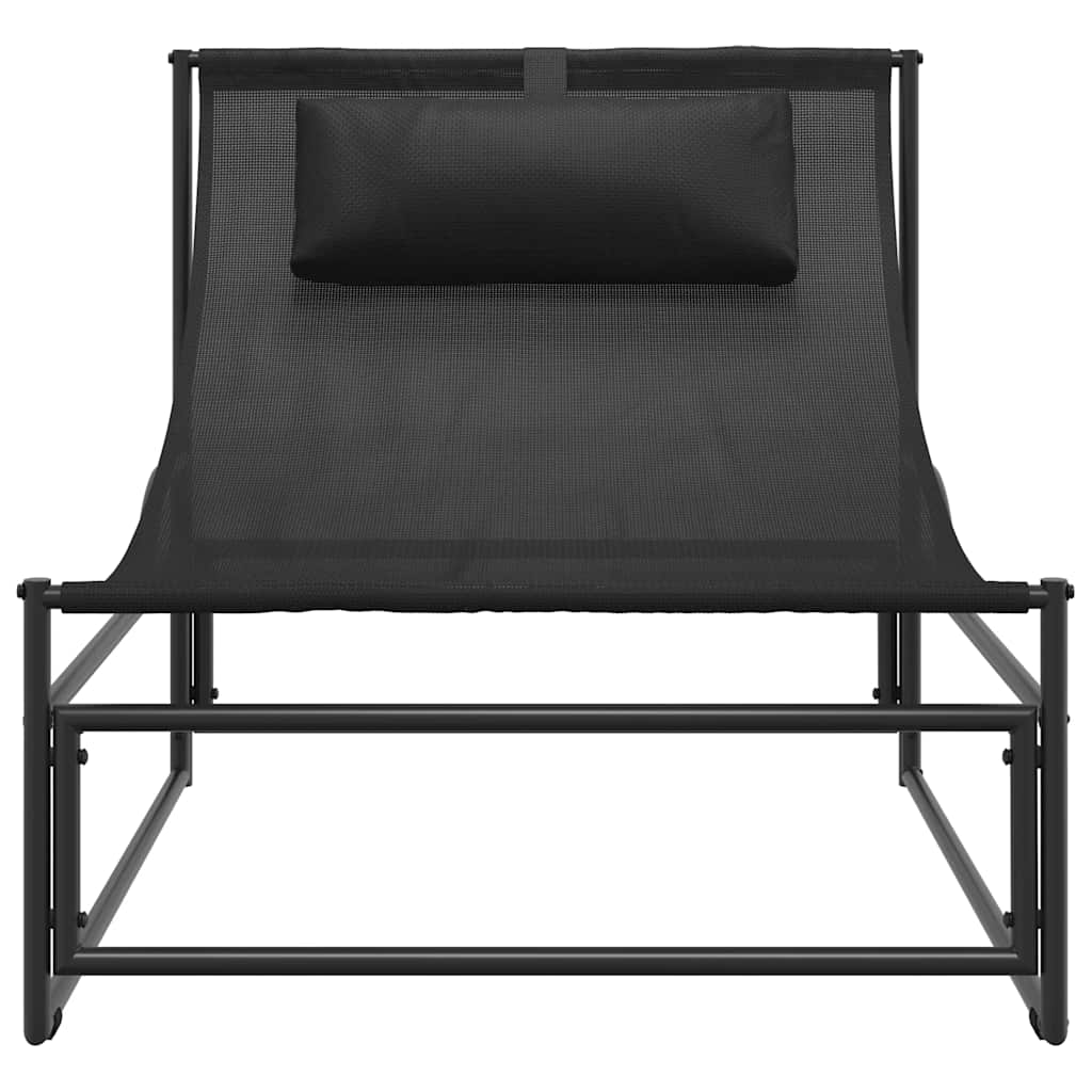 vidaXL Garden Lounger Chair Anthracite 87x74x73 cm Steel and Textilene 4