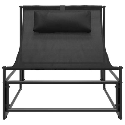 vidaXL Garden Lounger Chair Anthracite 87x74x73 cm Steel and Textilene 4