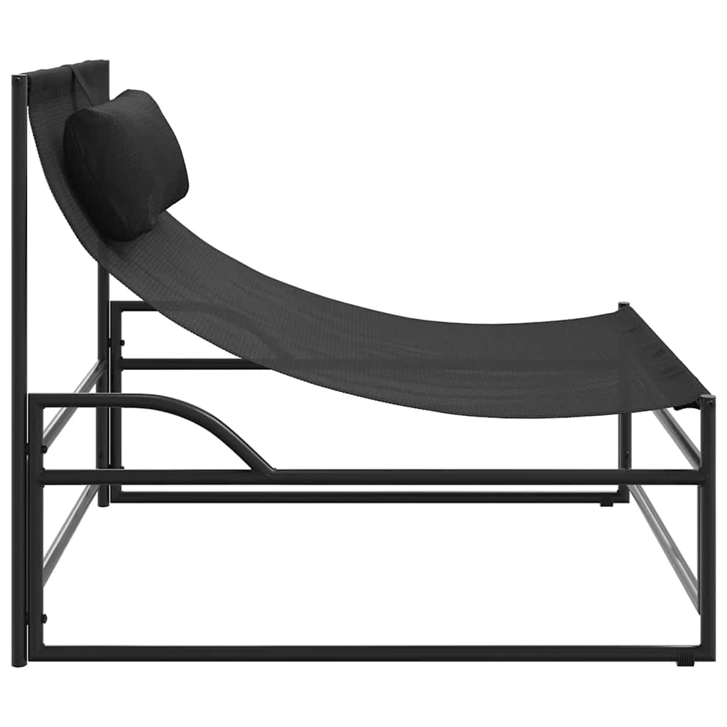 vidaXL Garden Lounger Chair Anthracite 87x74x73 cm Steel and Textilene 5