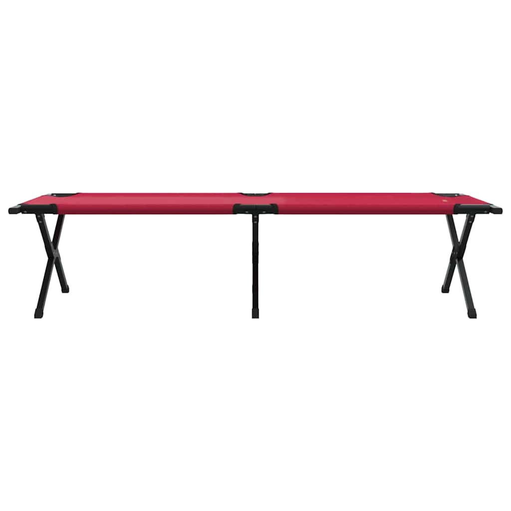 vidaXL Folding Camping Bed Folding Red 193 x 69 x 45 cm Oxford fabric 6
