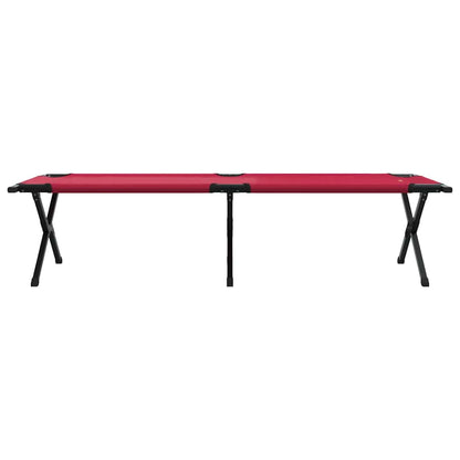 vidaXL Folding Camping Bed Folding Red 193 x 69 x 45 cm Oxford fabric 6