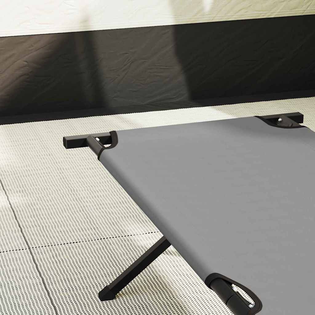 vidaXL Folding Camping Bed Folding Grey 193 x 69 x 45 cm Oxford fabric 3