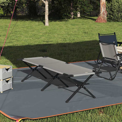 vidaXL Folding Camping Bed Folding Grey 193 x 69 x 45 cm Oxford fabric 1
