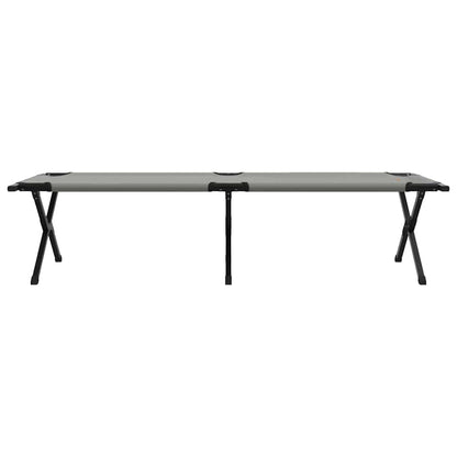 vidaXL Folding Camping Bed Folding Grey 193 x 69 x 45 cm Oxford fabric 6