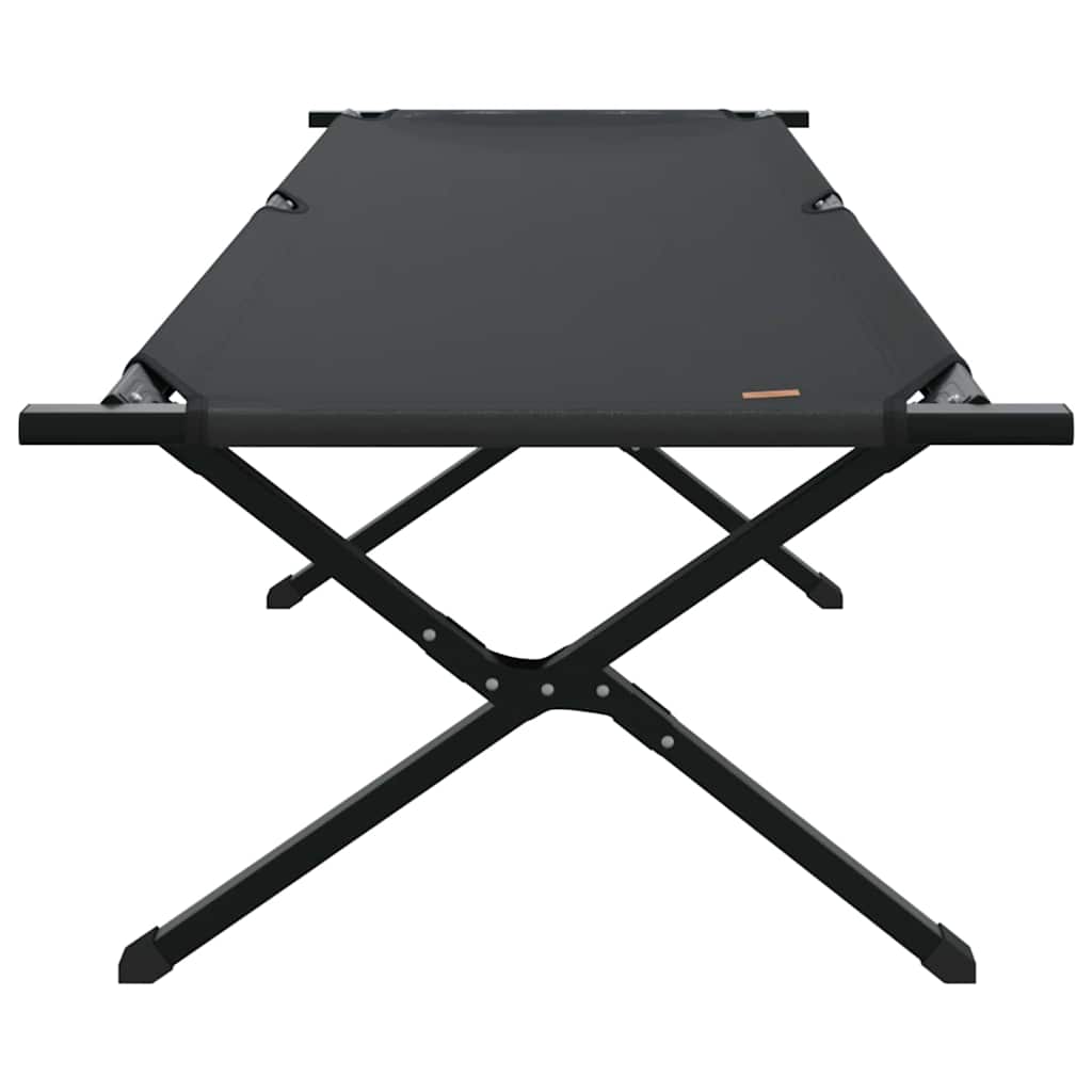 vidaXL Folding Camping Bed Manual Black 210 x 80 x 46 cm Oxford fabric 4