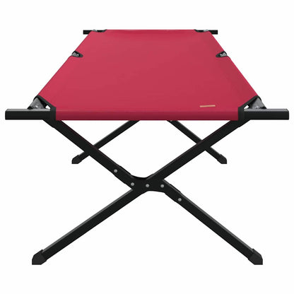vidaXL Folding Camping Bed Folding Red 210 x 80 x 46 cm Oxford fabric 4