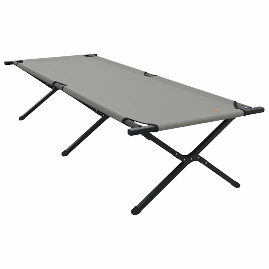 vidaXL Folding Camping Bed Folding Grey 210 x 80 x 46 cm Oxford fabric 2