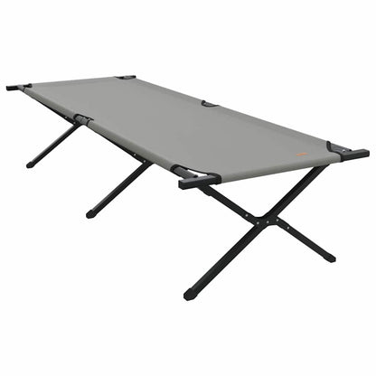 vidaXL Folding Camping Bed Folding Grey 210 x 80 x 46 cm Oxford fabric 2
