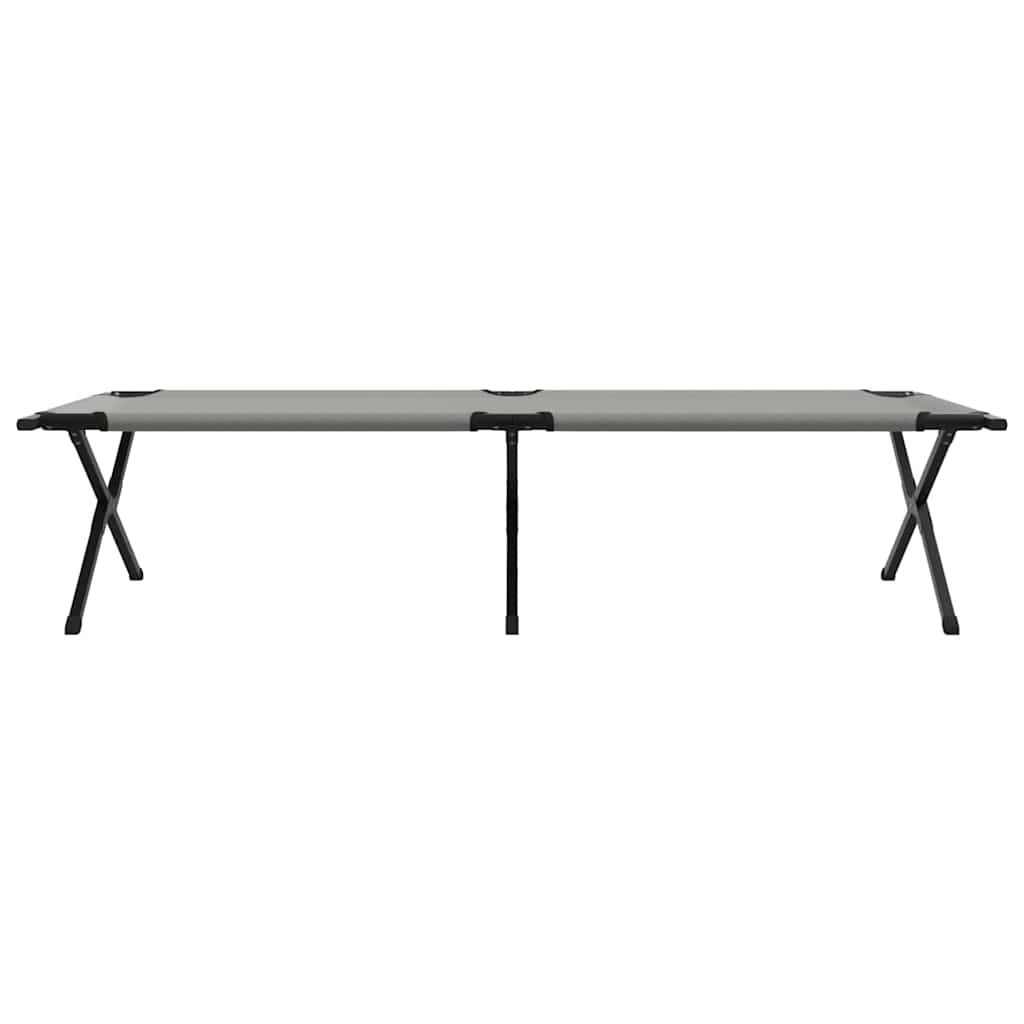 vidaXL Folding Camping Bed Folding Grey 210 x 80 x 46 cm Oxford fabric 6