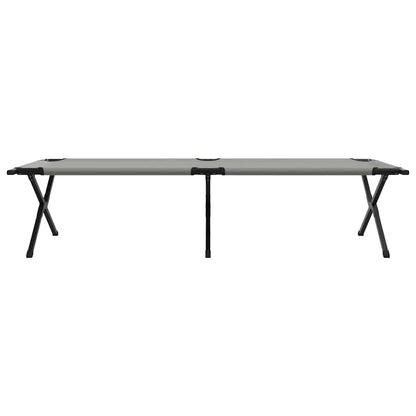 vidaXL Folding Camping Bed Folding Grey 210 x 80 x 46 cm Oxford fabric 6