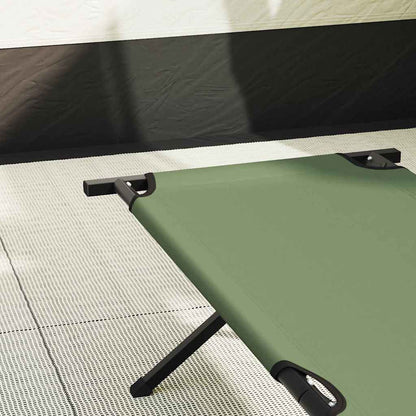 vidaXL Folding Camping Bed Manual Green 210 x 80 x 46 cm Oxford fabric 3