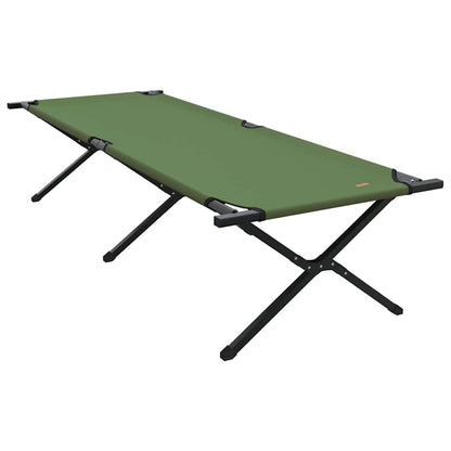 vidaXL Folding Camping Bed Manual Green 210 x 80 x 46 cm Oxford fabric 2
