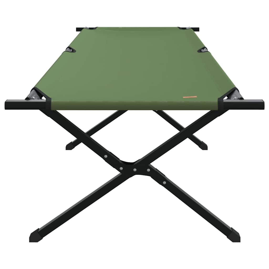 vidaXL Folding Camping Bed Manual Green 210 x 80 x 46 cm Oxford fabric 4