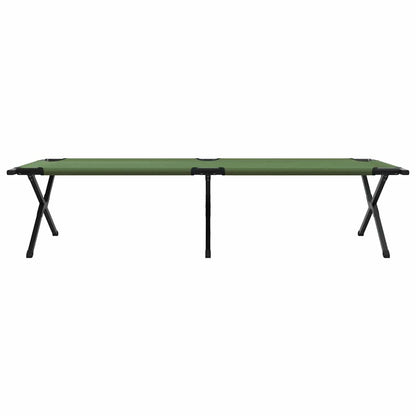 vidaXL Folding Camping Bed Manual Green 210 x 80 x 46 cm Oxford fabric 6