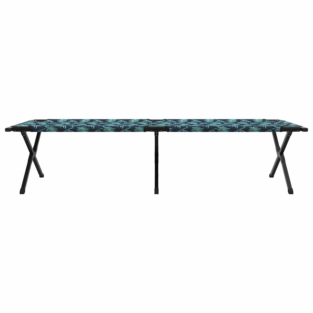 vidaXL Folding Camping Bed Leaf Forest 210 x 80 x 46 cm Oxford fabric 6