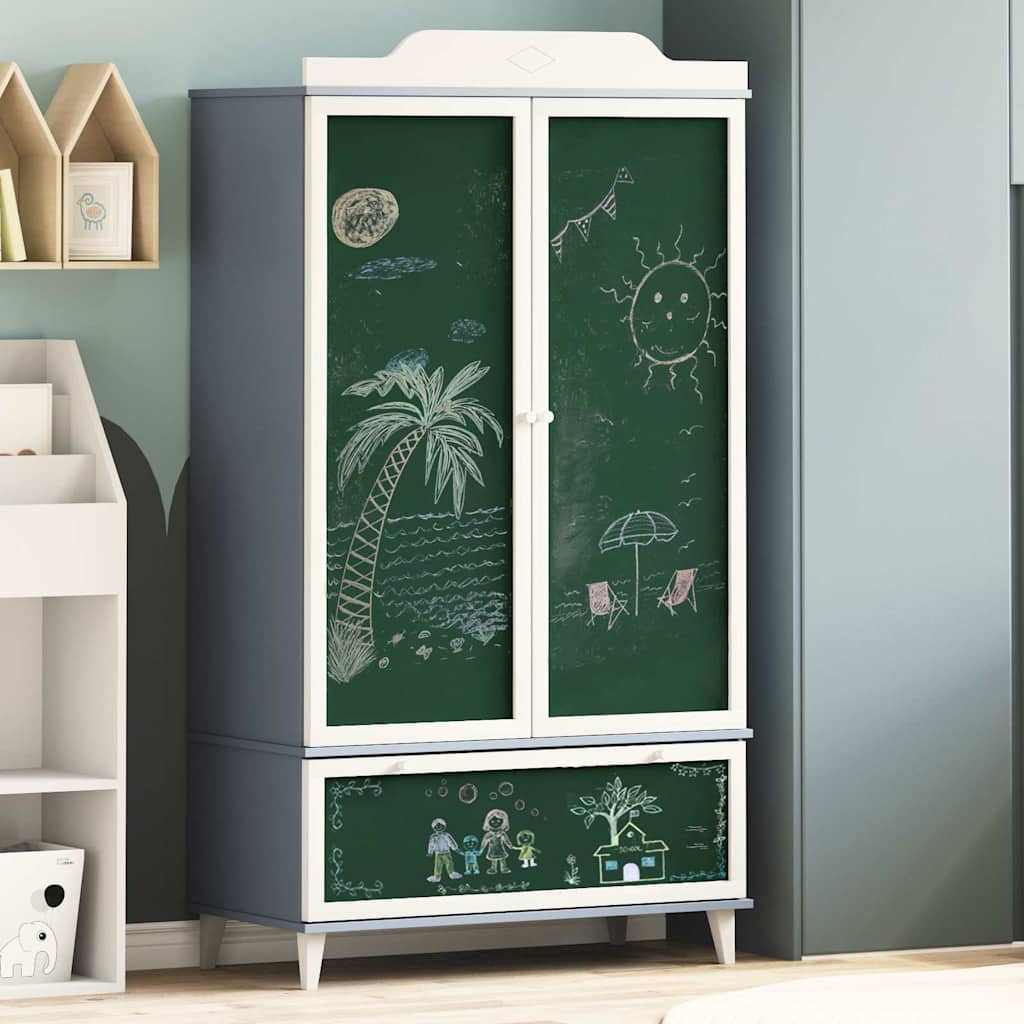 vidaXL Kids Creative Storage ROROS Grey and White 90 x 45 x 165 cm 1
