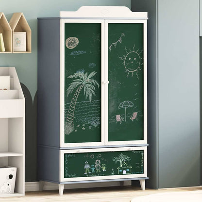 vidaXL Kids Creative Storage ROROS Grey and White 90 x 45 x 165 cm 1