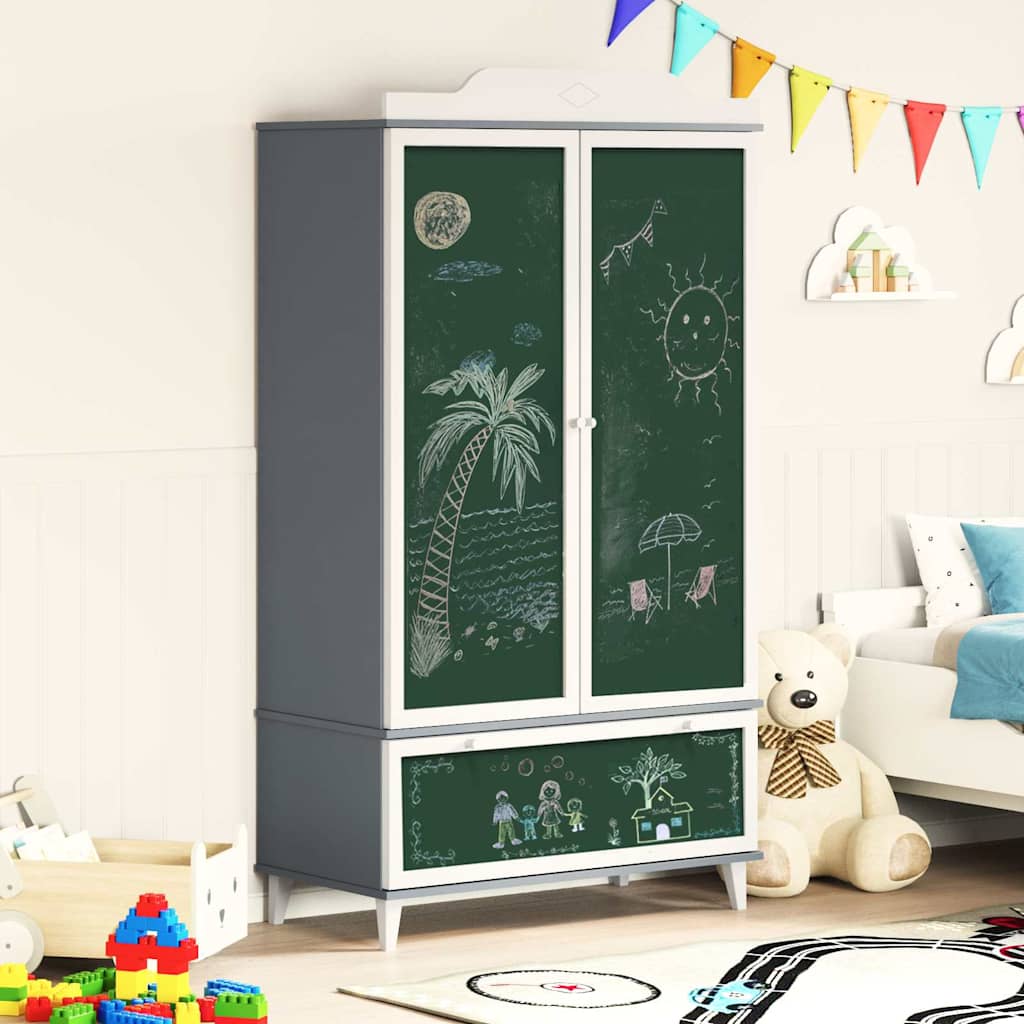 vidaXL Kids Creative Storage ROROS Grey and White 90 x 45 x 165 cm 4