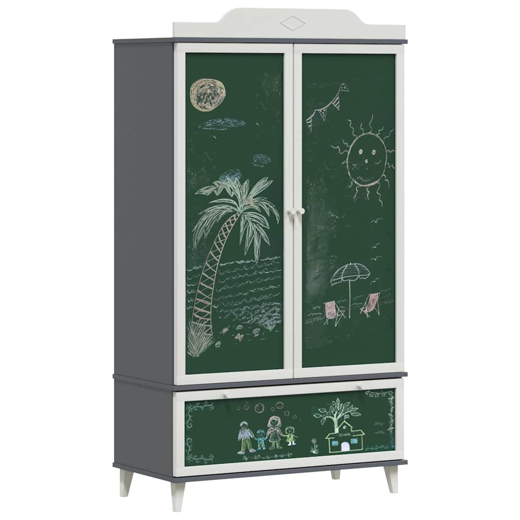 vidaXL Kids Creative Storage ROROS Grey and White 90 x 45 x 165 cm 3