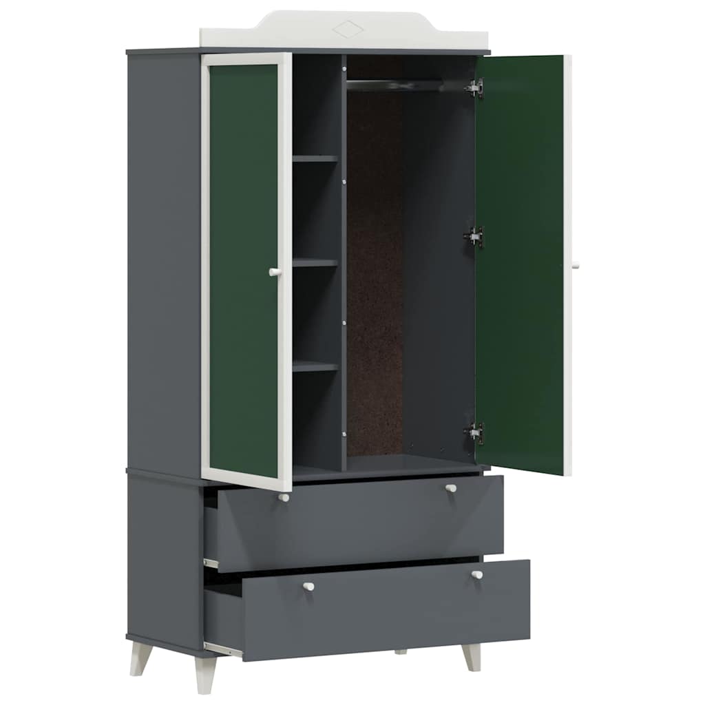 vidaXL Kids Creative Storage ROROS Grey and White 90 x 45 x 180 cm 5