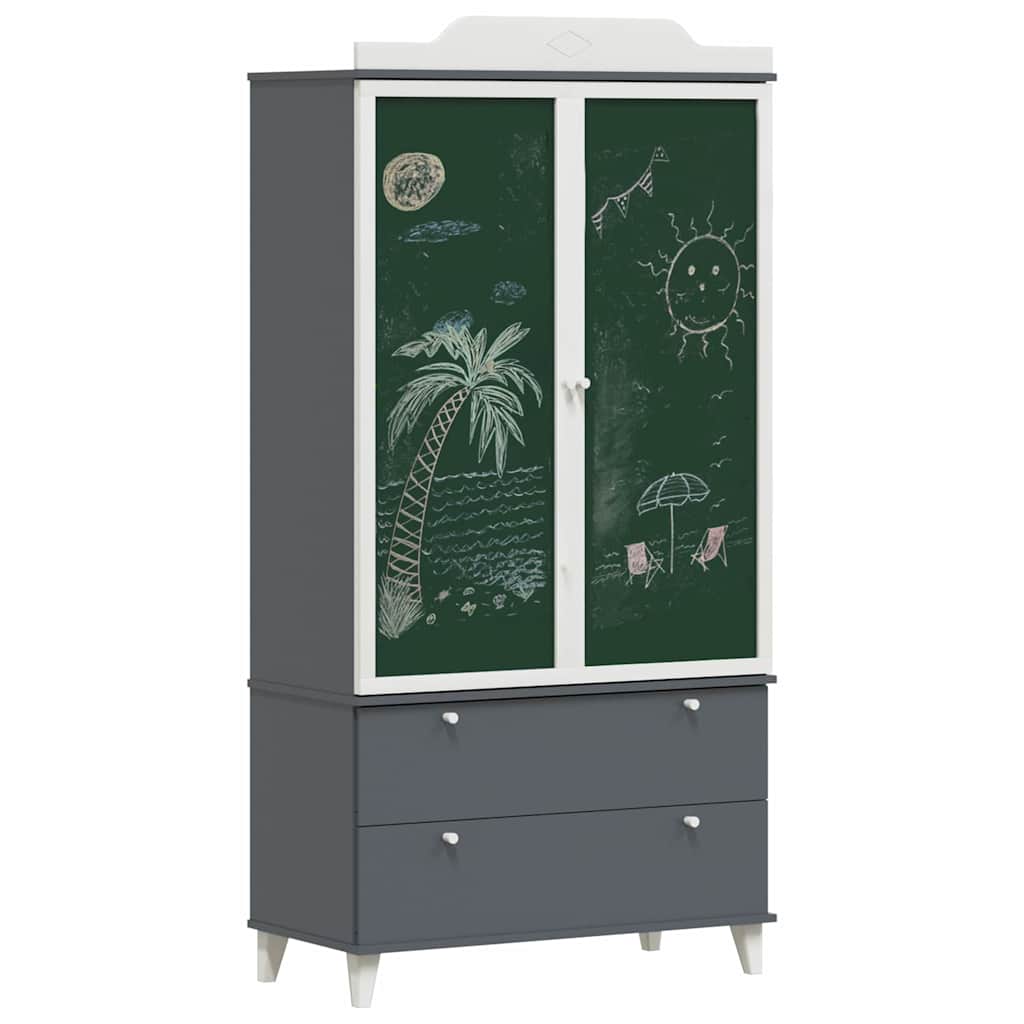vidaXL Kids Creative Storage ROROS Grey and White 90 x 45 x 180 cm 3