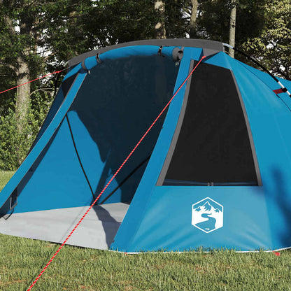 vidaXL Tunnel Tent 3-Person 3-Person Blue and Grey 3