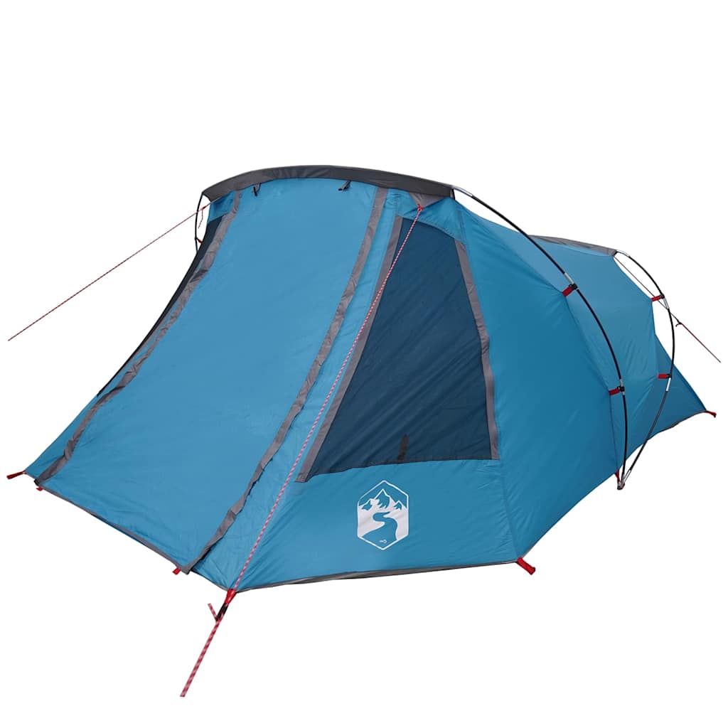 vidaXL Tunnel Tent 3-Person 3-Person Blue and Grey 4